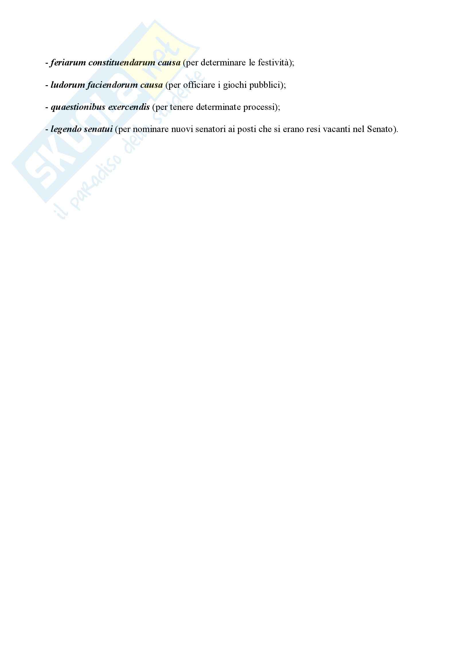 Storia romana - le magistrature romane - Appunti Pag. 6