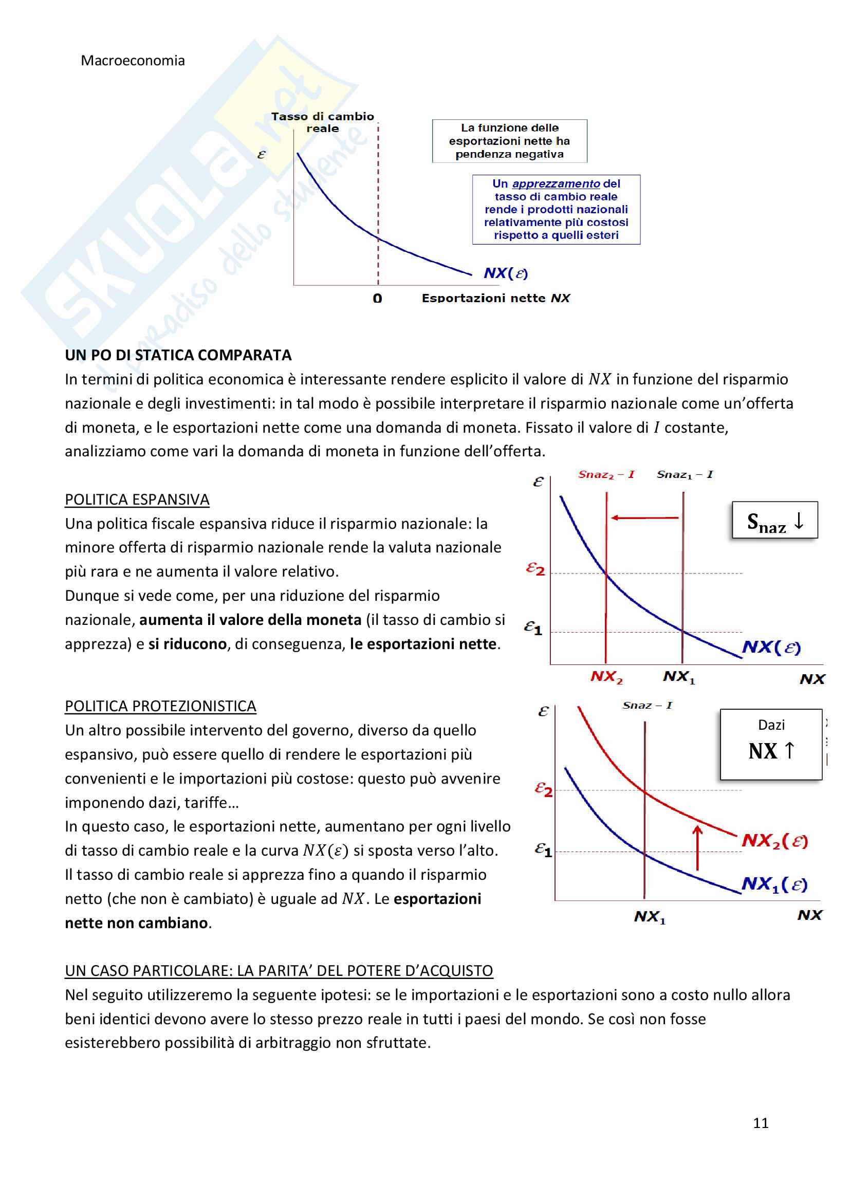 Appunti e tabelle riepilogative di Macroeconomia Ingegneria Gestionale - La Sapienza (Prof.Sestini) Pag. 11