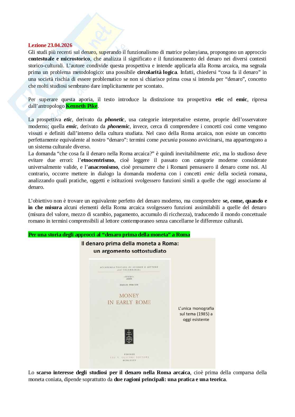 Appunti lezione Storia romana Pag. 1