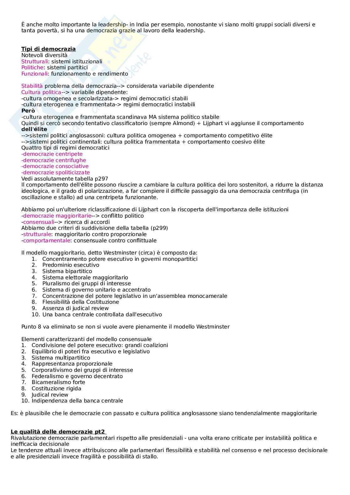Appunti lezione Scienza politica Pag. 51