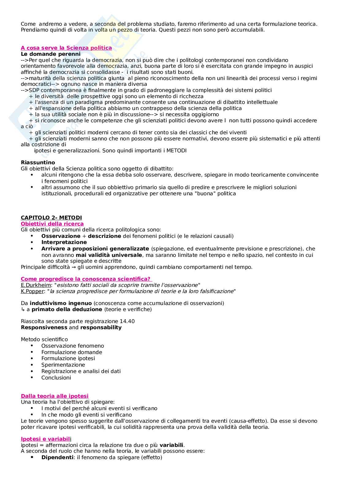 Appunti lezione Scienza politica Pag. 6