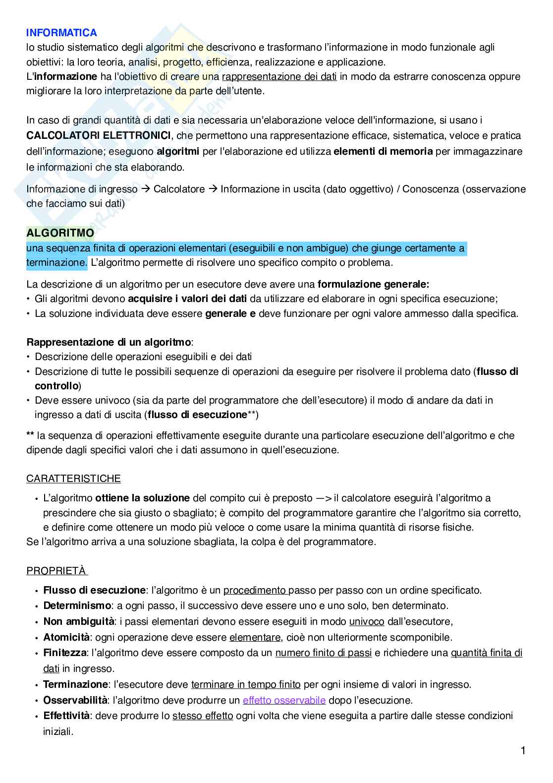 Appunti di lezione Fondamenti di Informatica per il Web Design Pag. 1