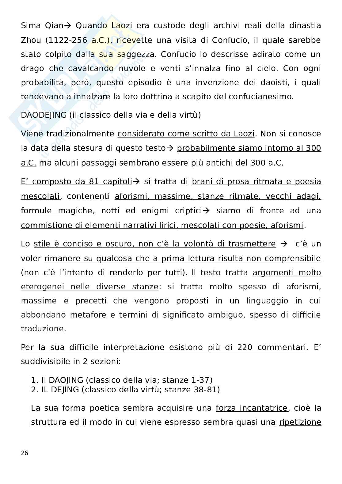 Letteratura cinese 1 Pag. 26
