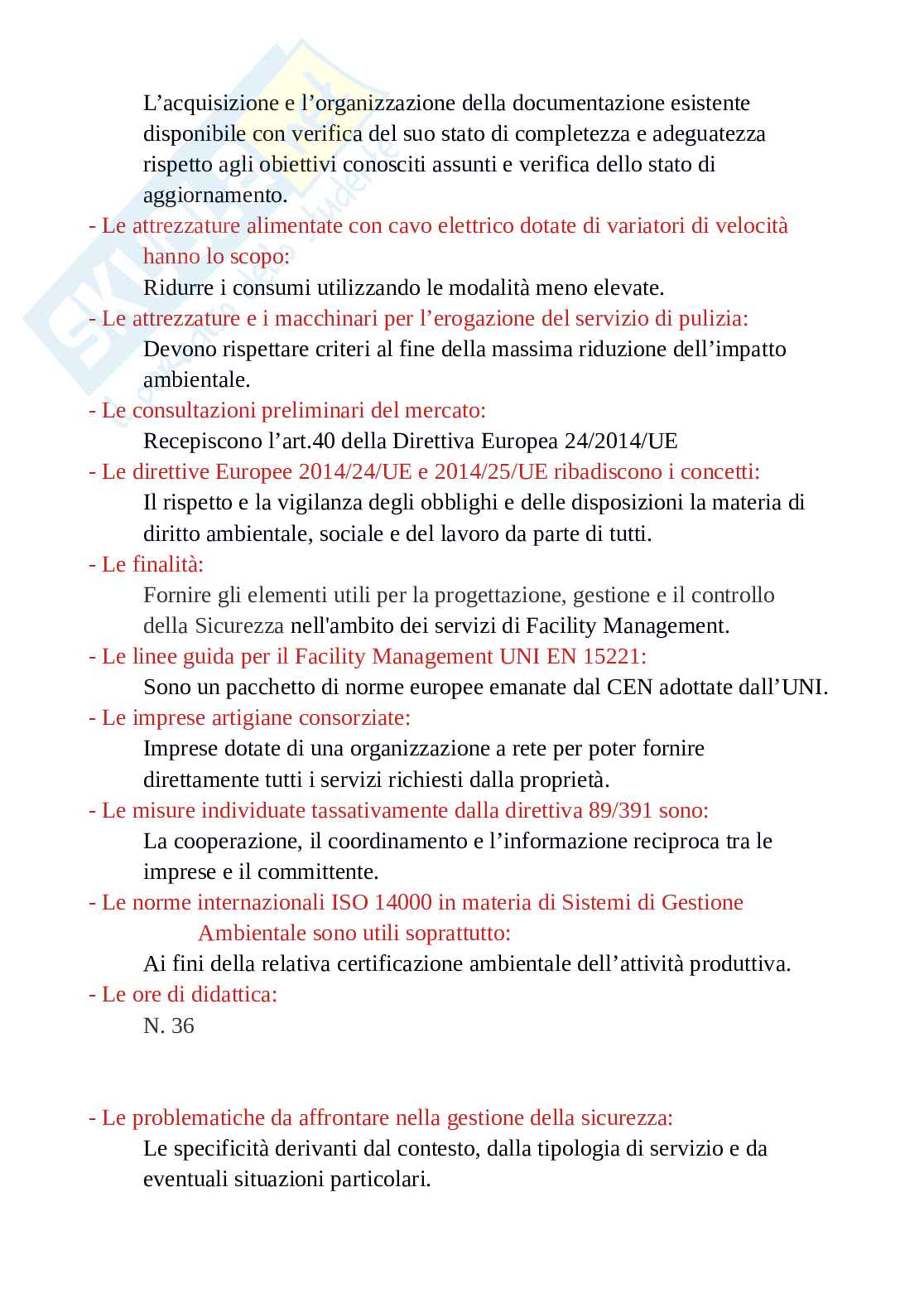 Facility management Pag. 31