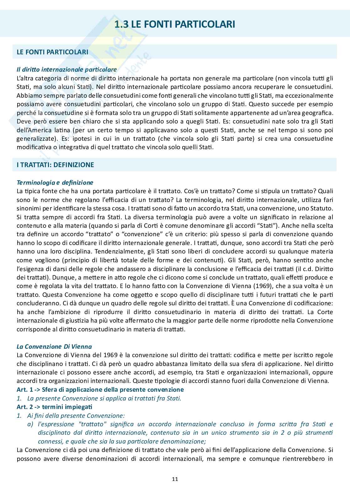 Appunti delle lezioni di Diritto internazionale  Pag. 11