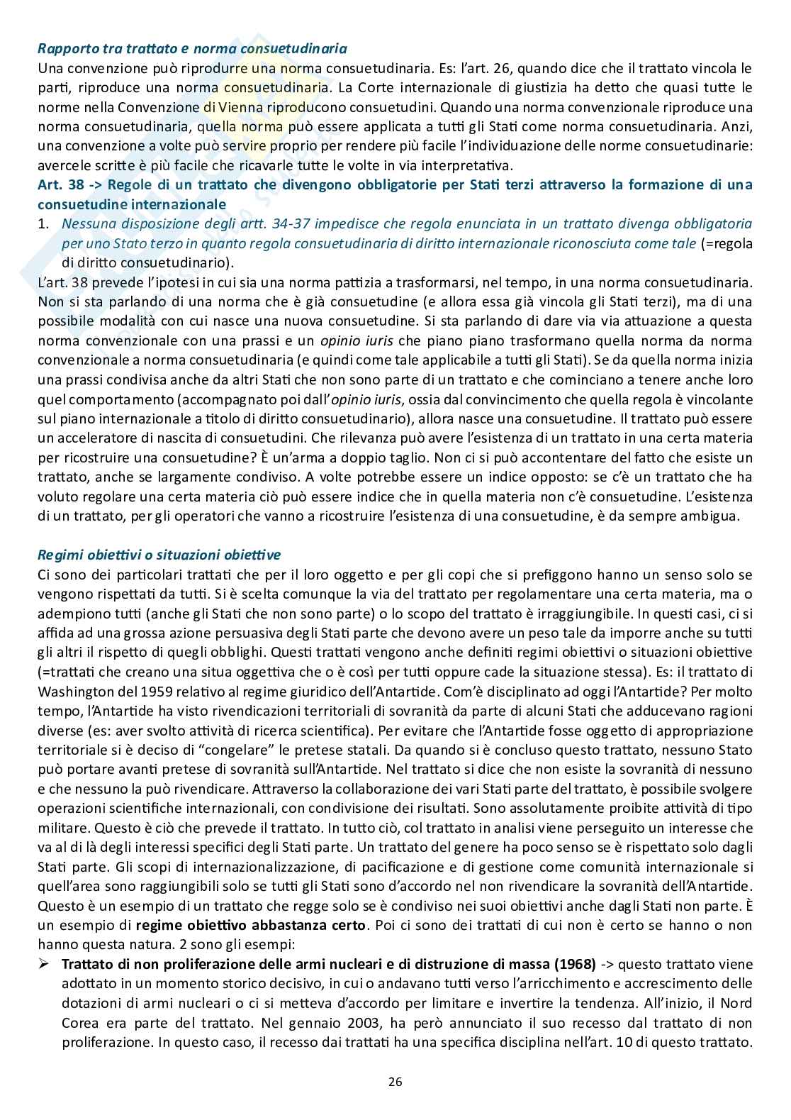 Appunti delle lezioni di Diritto internazionale  Pag. 26