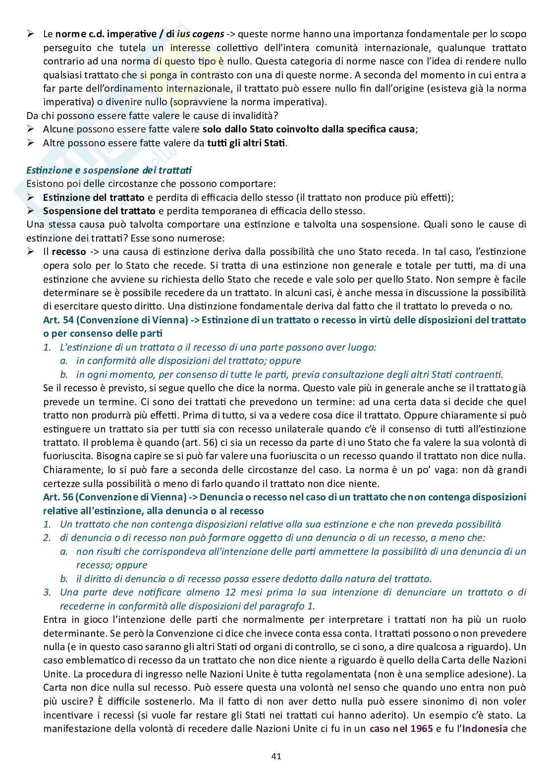 Appunti delle lezioni di Diritto internazionale  Pag. 41