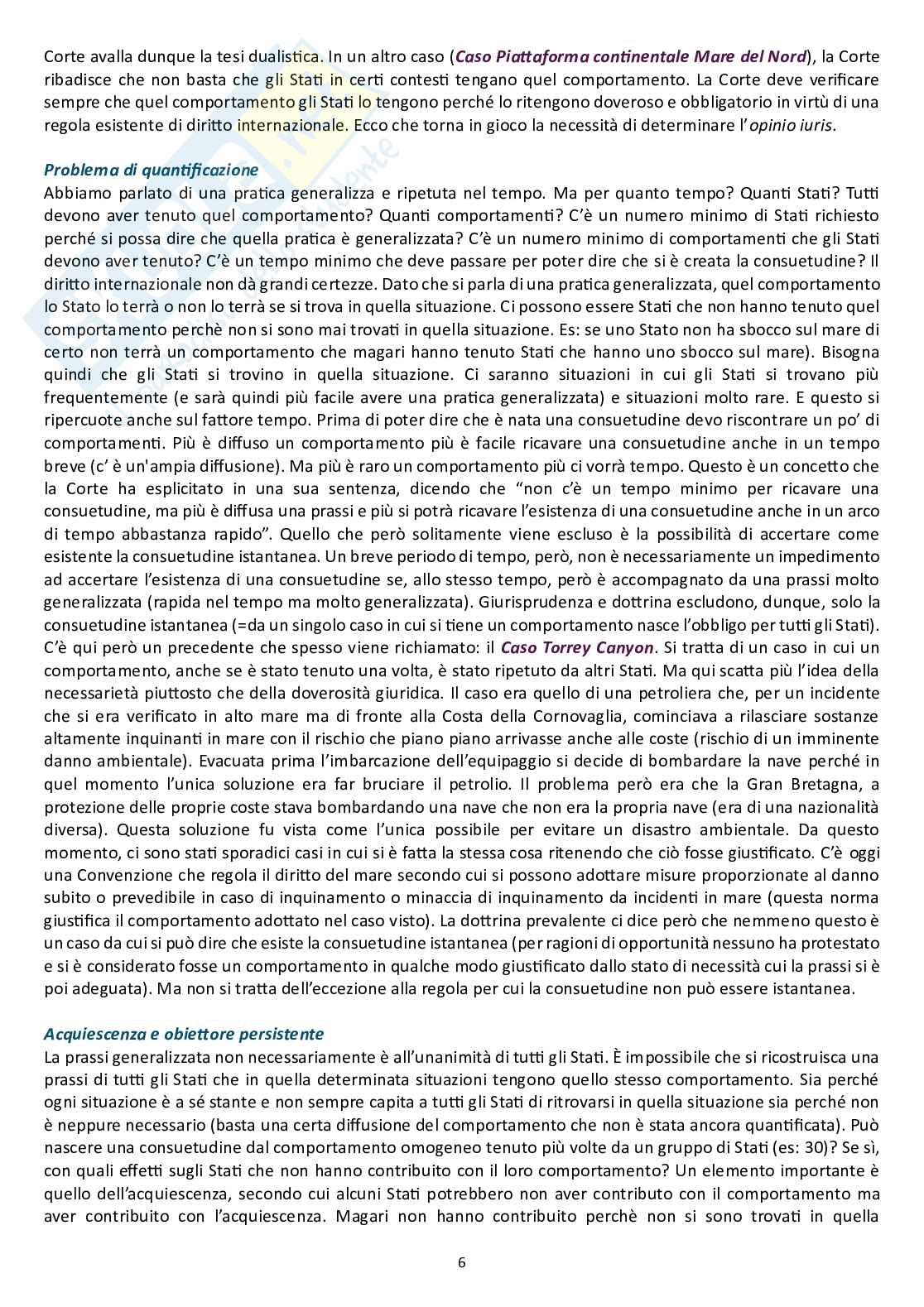 Appunti delle lezioni di Diritto internazionale  Pag. 6