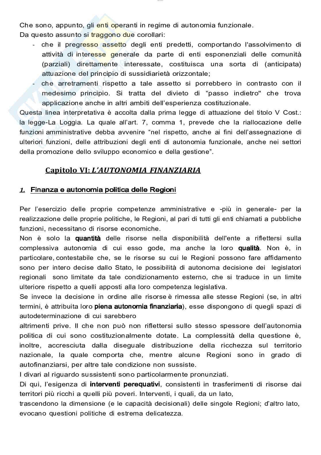 Riassunto esame di Diritto commerciale avanzato, prof Toniatti, libro consigliato Diritto regionale, D'Atena Pag. 76