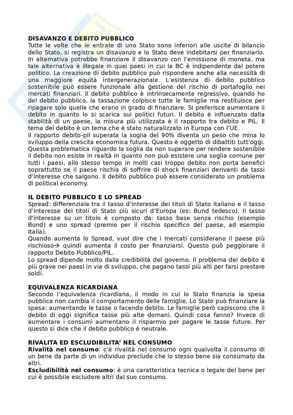 Esame parziale Politica economica Pag. 2