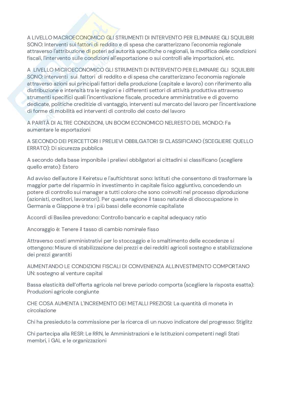 Paniere Politica economica, aggiornato dicembre 2023 Pag. 1