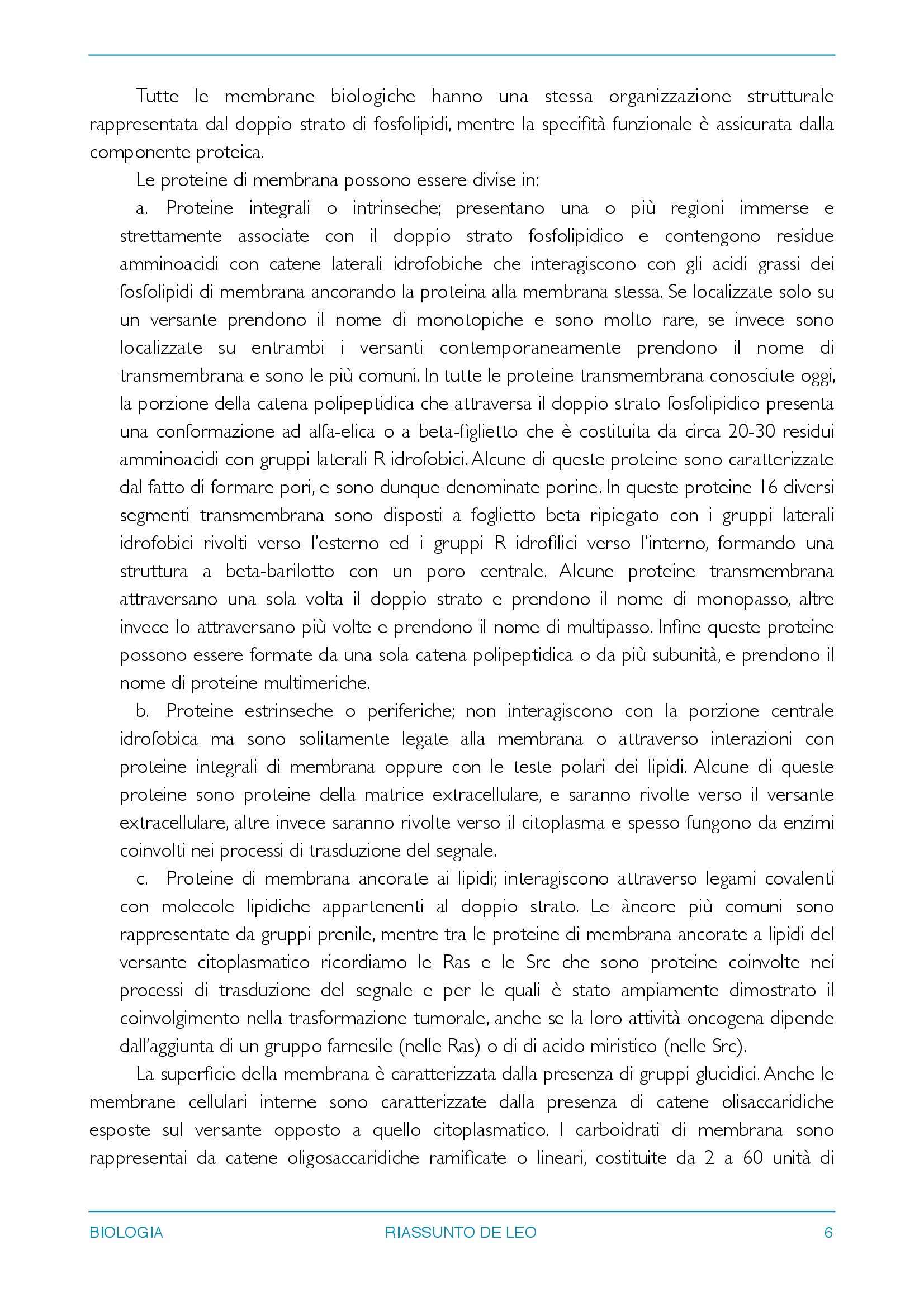 Riassunto esame Biologia applicata, prof. Scalia, libro consigliato e Genetica, De Leo Pag. 6