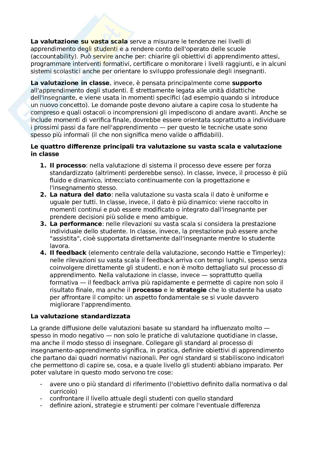 Riassunto esame Pedagogia sperimentale, Prof. Girotti Luca, libro consigliato Saper (ben) valutare: repertori, modelli e istanze formative per l'assestment literacy degli insegnanti, Pastore Pag. 16