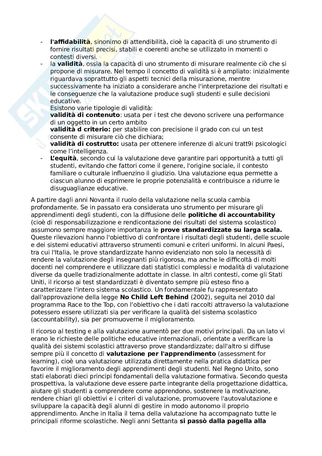 Riassunto esame Pedagogia sperimentale, Prof. Girotti Luca, libro consigliato Saper (ben) valutare: repertori, modelli e istanze formative per l'assestment literacy degli insegnanti, Pastore Pag. 2