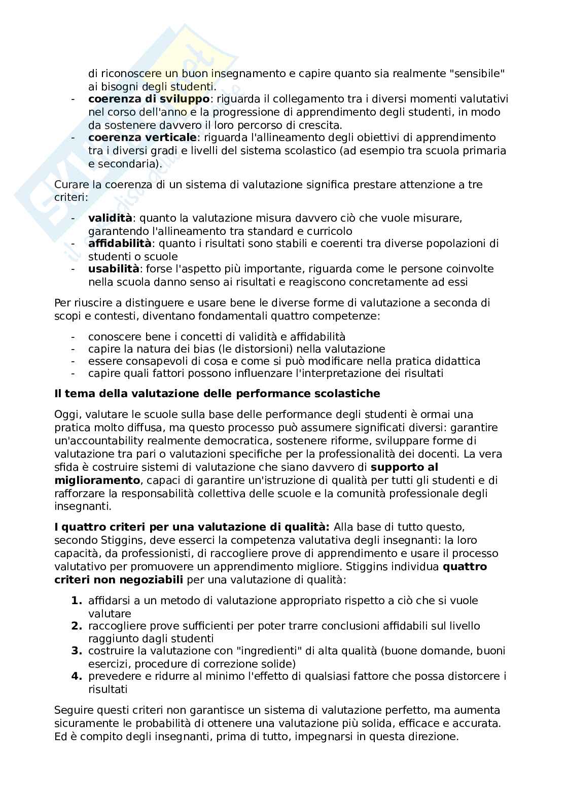 Riassunto esame Pedagogia sperimentale, Prof. Girotti Luca, libro consigliato Saper (ben) valutare: repertori, modelli e istanze formative per l'assestment literacy degli insegnanti, Pastore Pag. 26
