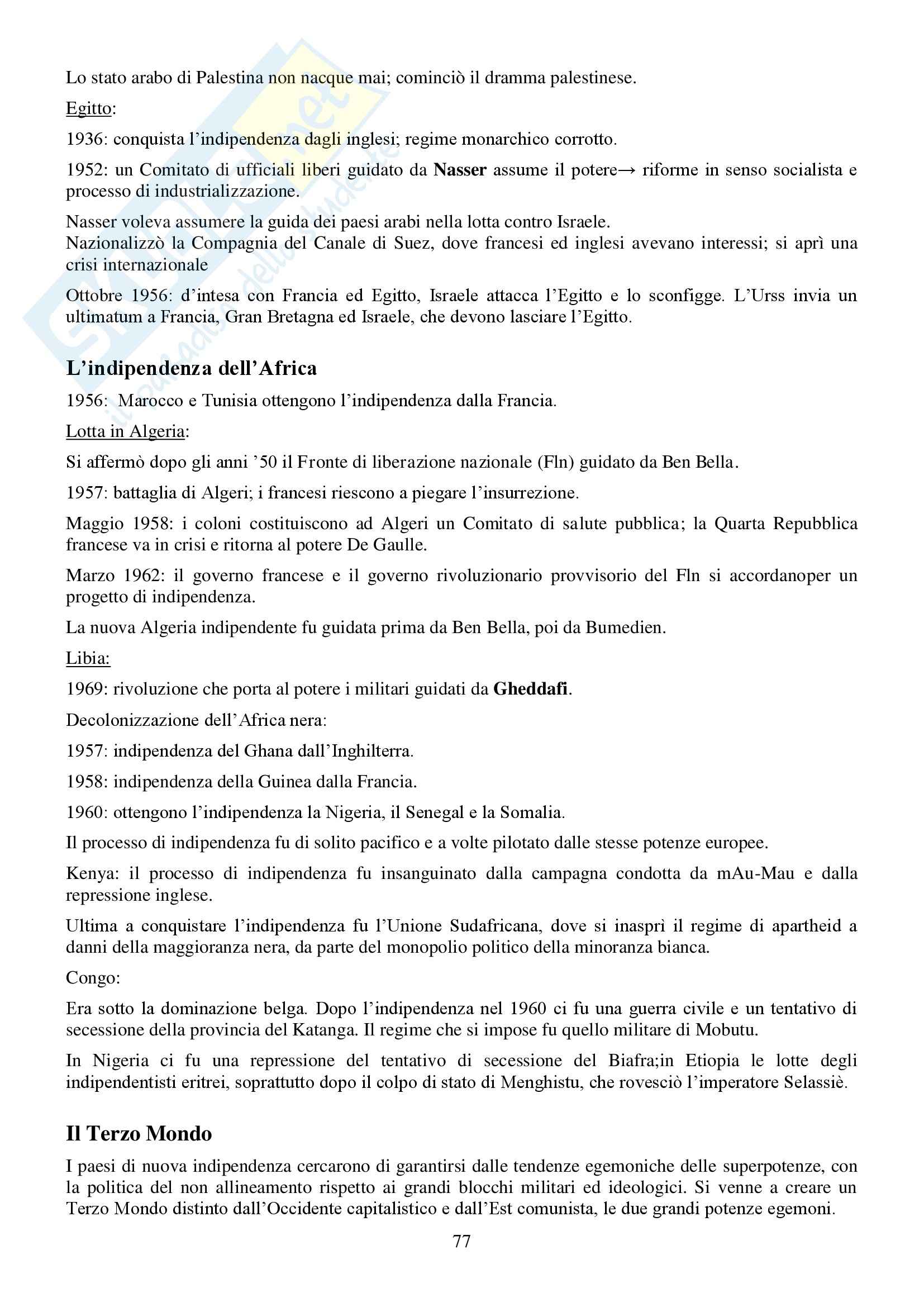 Riassunto esame Storia Contemporanea, prof. Conti, libro consigliato Ottocento e Novecento, Sabbattucci, Vidotto Pag. 76
