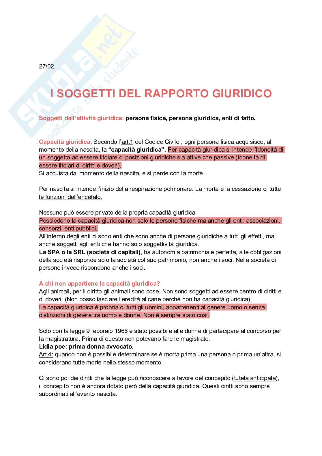 Appunti di Diritto privato  Pag. 6