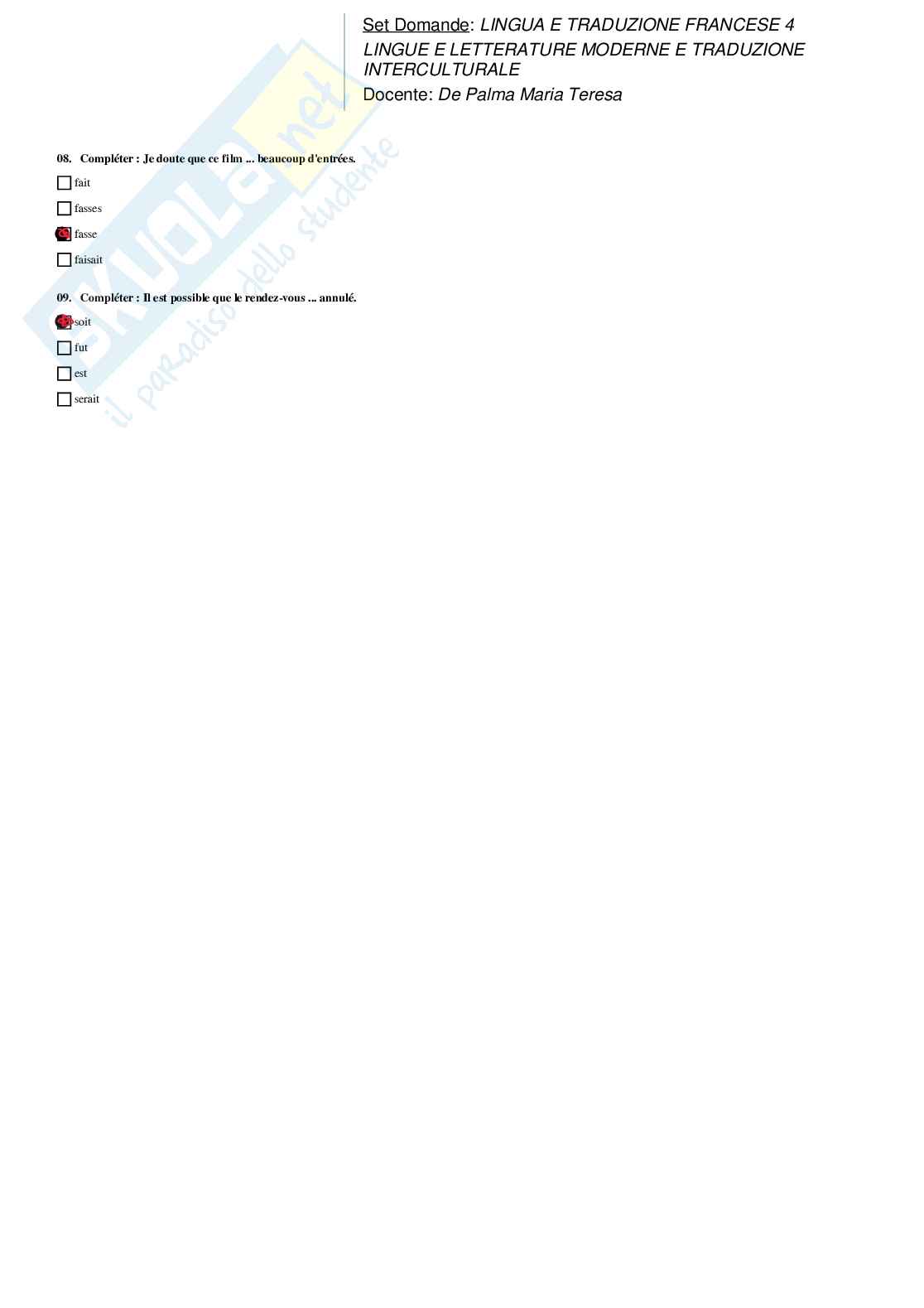Paniere nuovo completo di Lingua e traduzione francese 4  Pag. 11