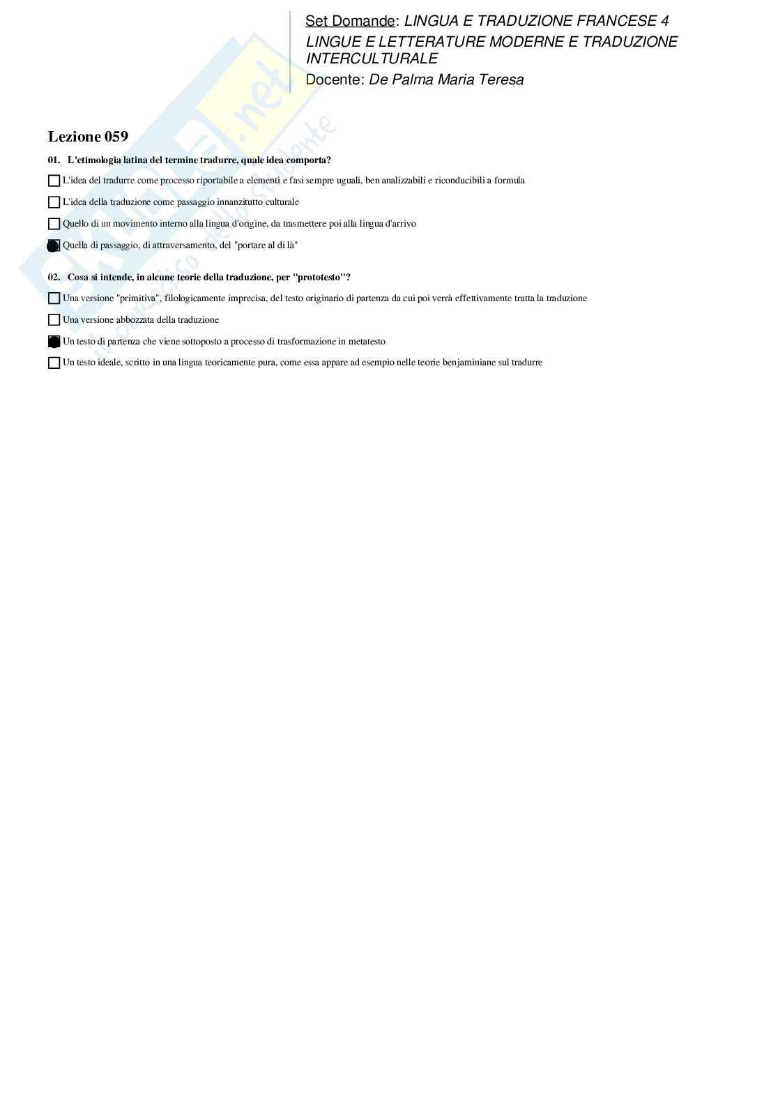 Paniere nuovo completo di Lingua e traduzione francese 4  Pag. 66