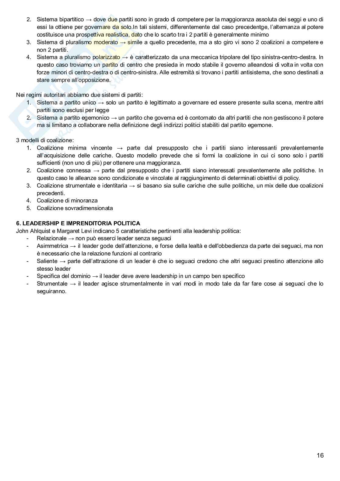 Riassunto esame Scienza politica, Prof. Cama Giampiero, libro consigliato Potere e teoria politica , Stoppino Pag. 16