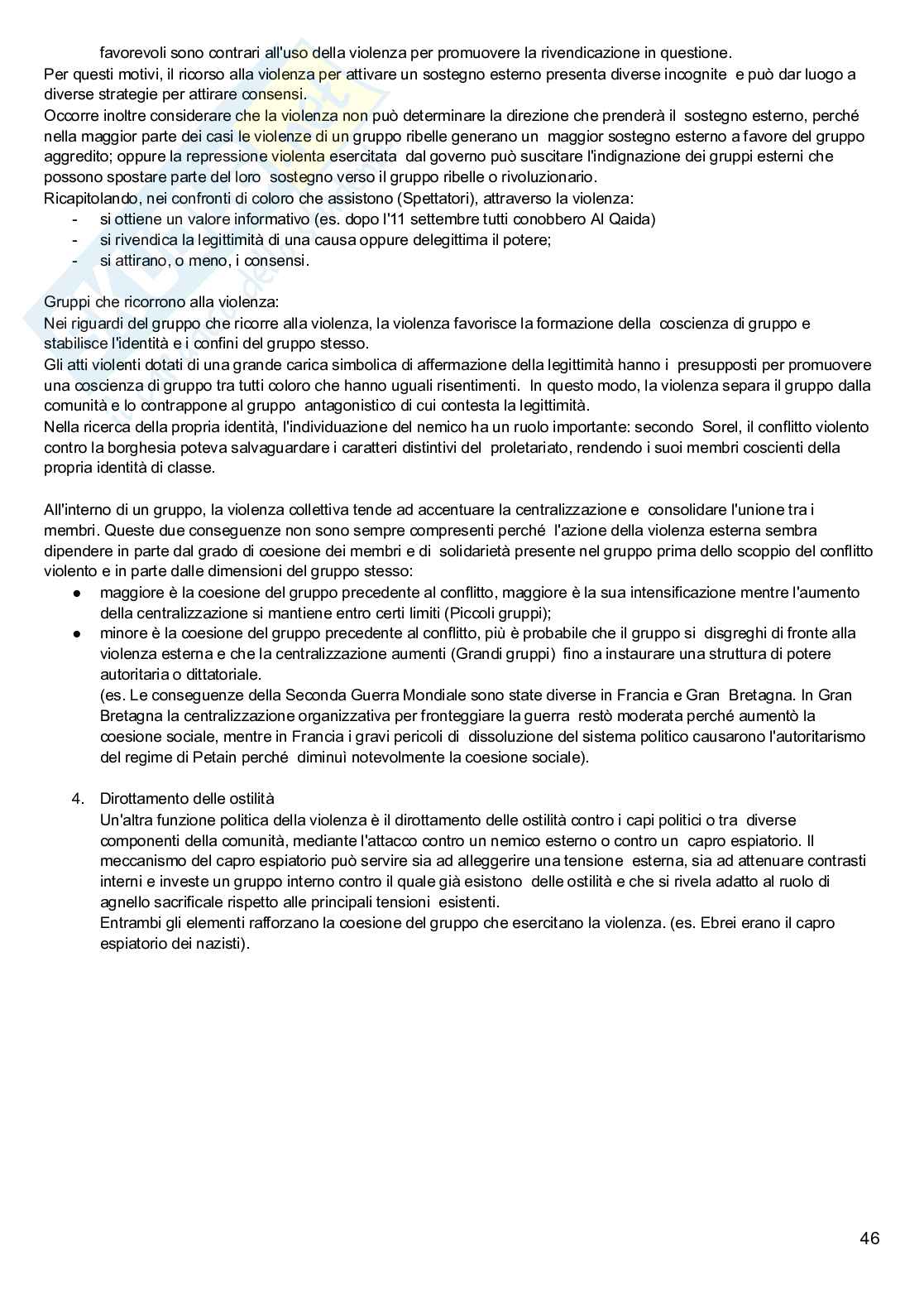 Riassunto esame Scienza politica, Prof. Cama Giampiero, libro consigliato Potere e teoria politica , Stoppino Pag. 46