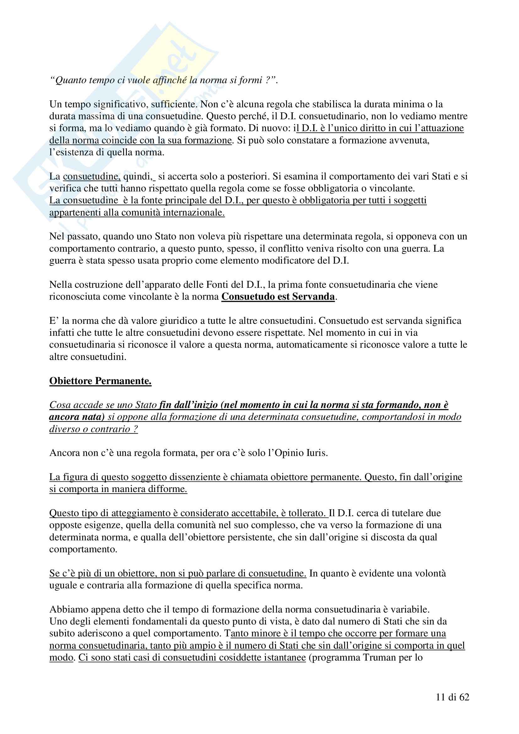 Diritto internazionale - Appunti Pag. 11
