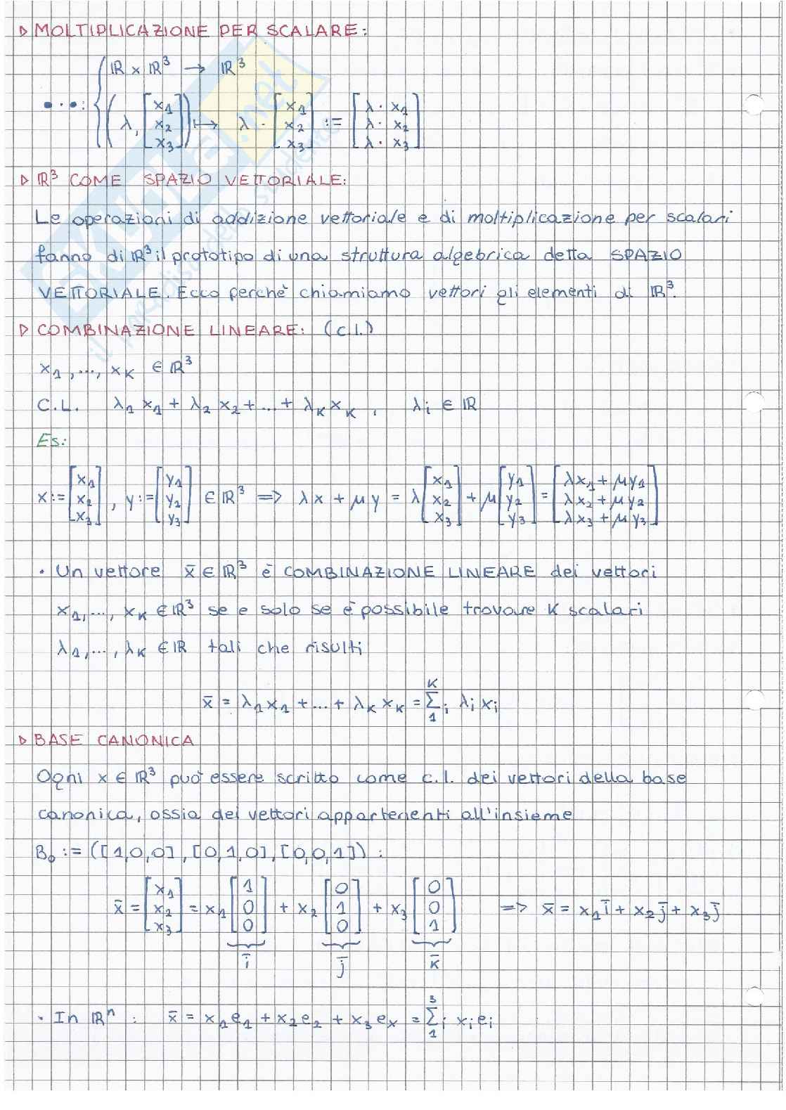 Appunti di Algebra lineare e geometria analitica Pag. 26