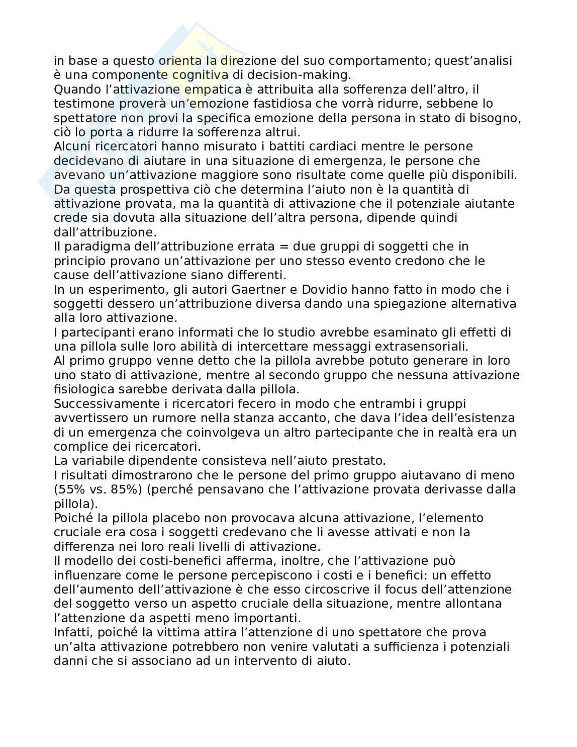 Riassunto esame Psicologia sociale, prof Scaffidi Abate, libro consigliato Introduzione alla psicologia sociale, Boca, Bocchiaro, Scaffidi Pag. 86