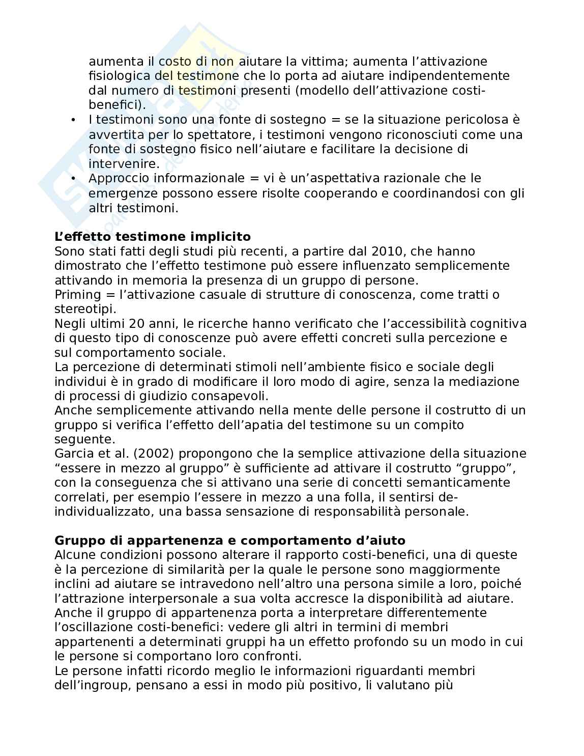 Riassunto esame Psicologia sociale, prof Scaffidi Abate, libro consigliato Introduzione alla psicologia sociale, Boca, Bocchiaro, Scaffidi Pag. 96