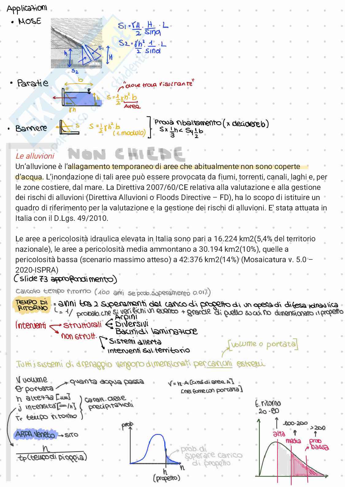 Appunti e esercizi di Costruzioni idrauliche, marittime e idrologia  Pag. 11