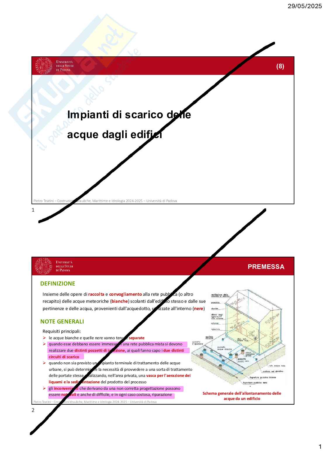 Appunti e esercizi di Costruzioni idrauliche, marittime e idrologia  Pag. 91
