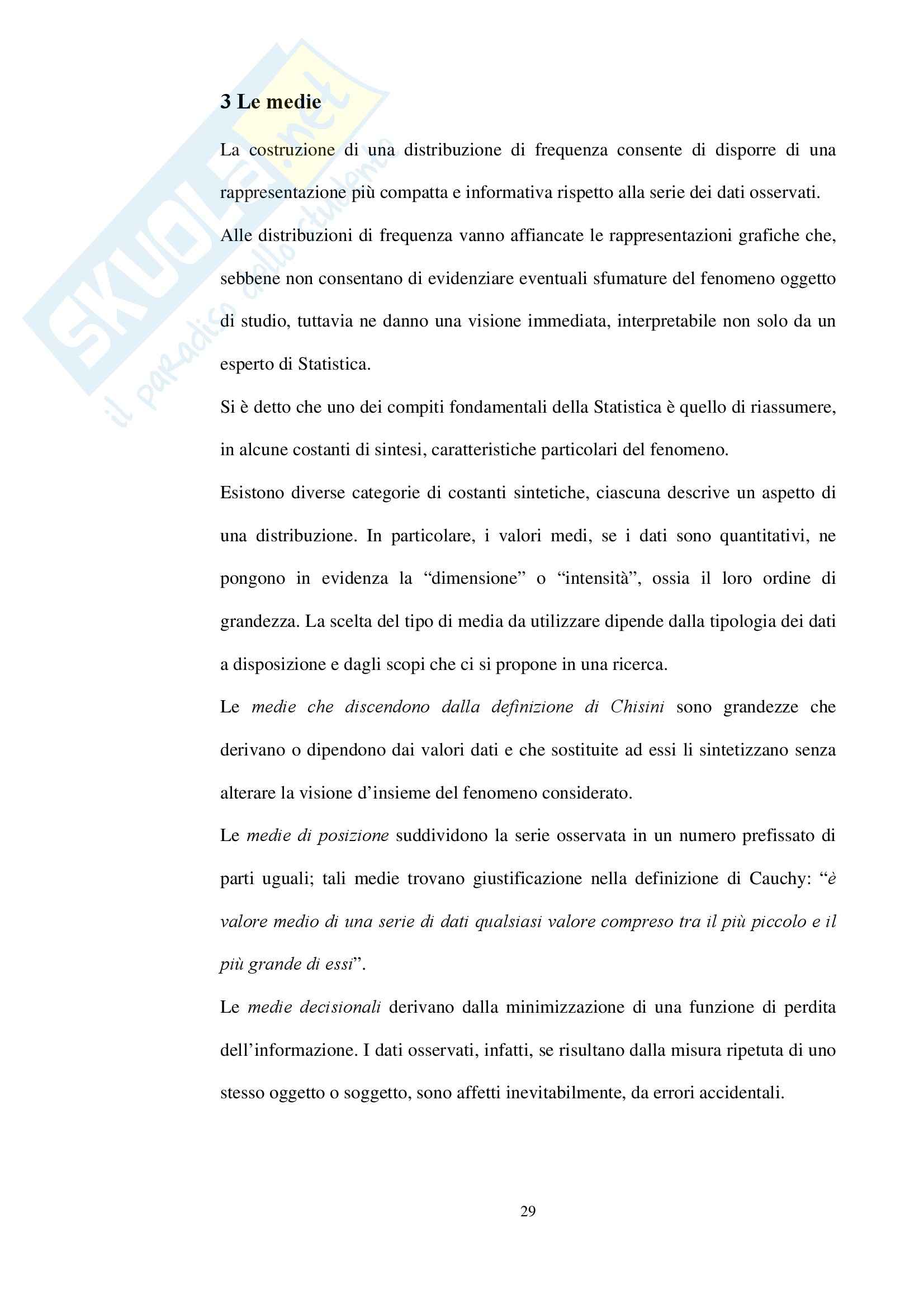 Statistica - le medie Pag. 1