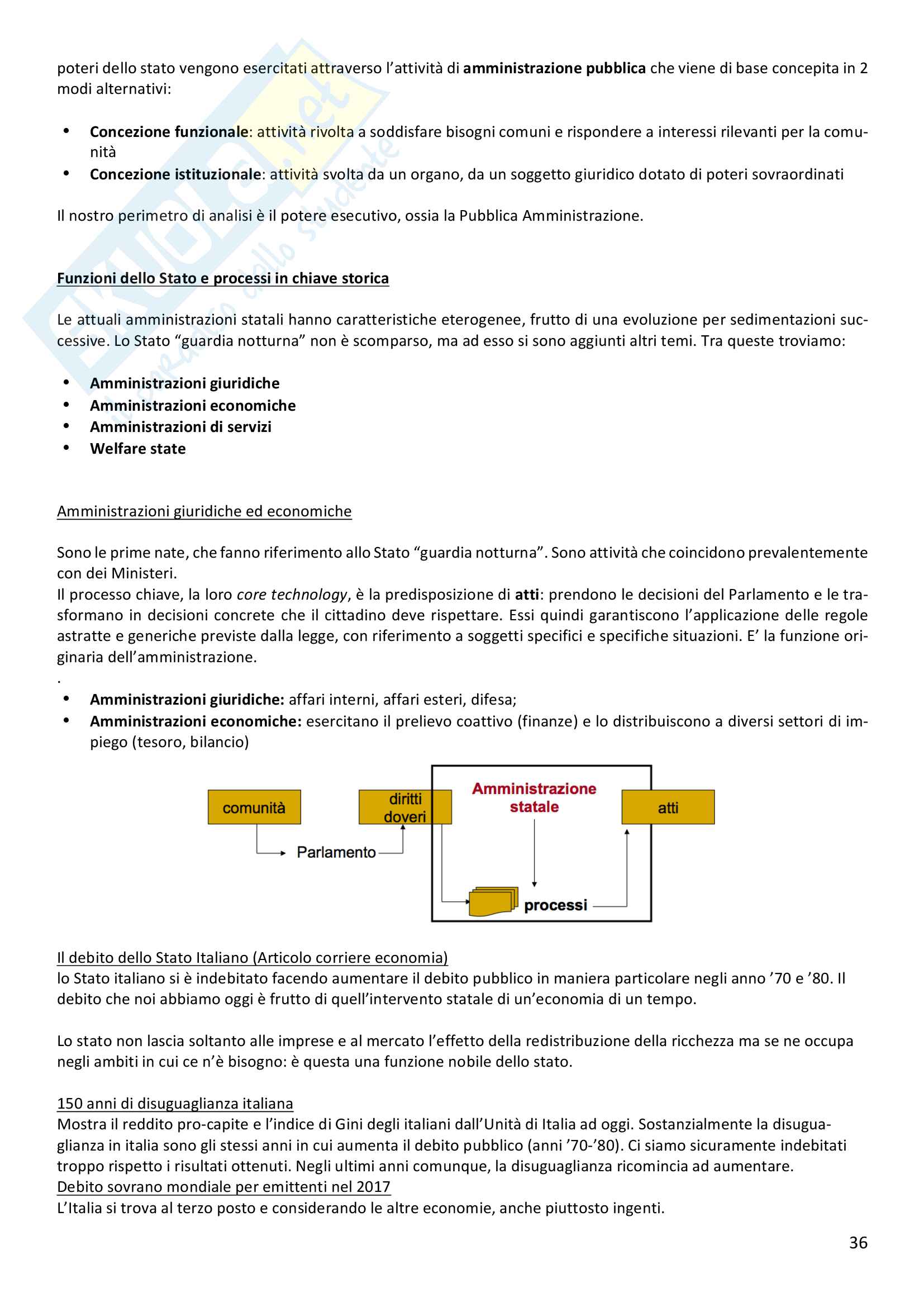 Appunti del Corso Politiche economiche per le organizzazioni - I Modulo, Prof. Baccini Pag. 36
