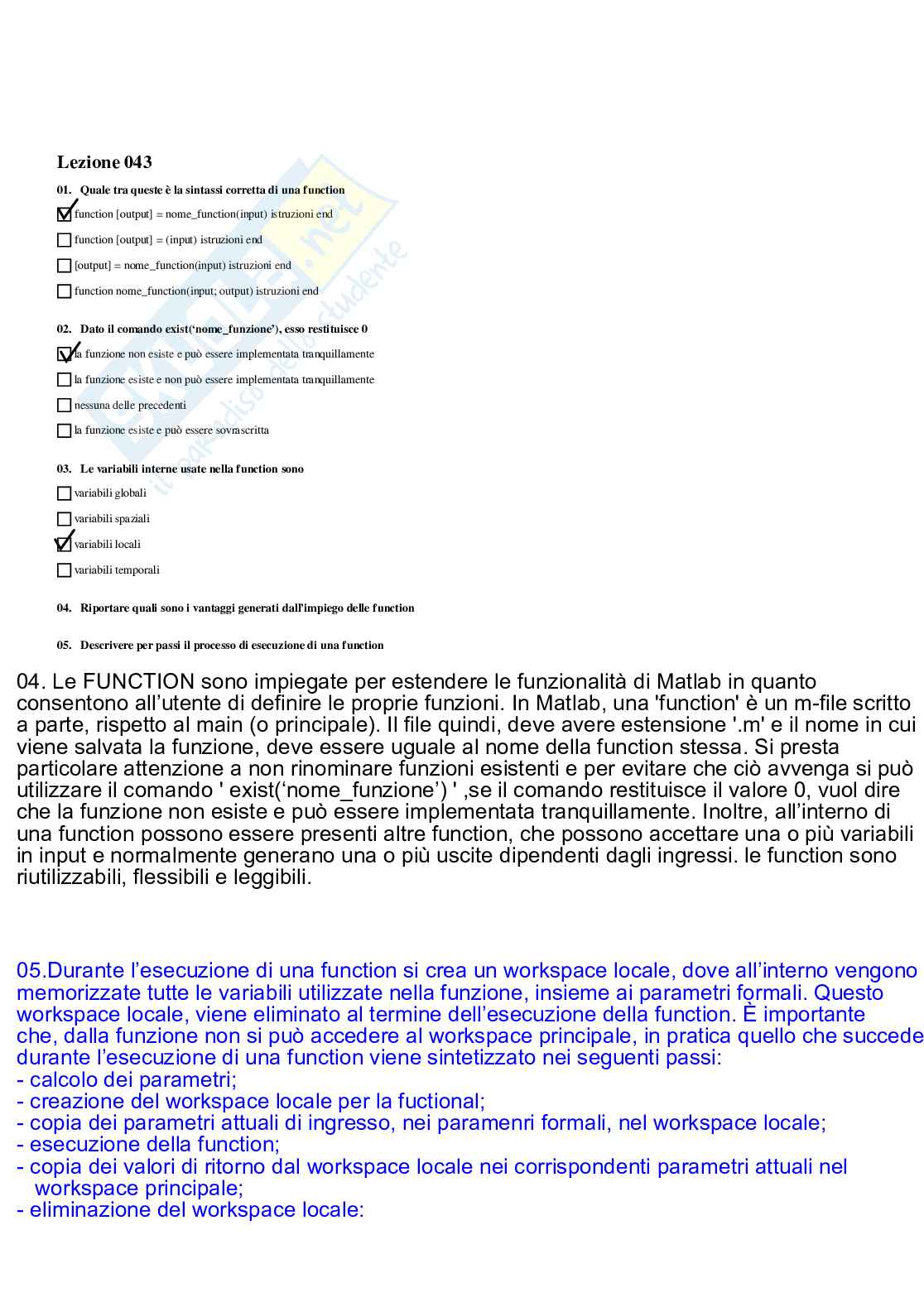 Paniere di Fondamenti di informatica - Risposte multiple e aperte Pag. 76