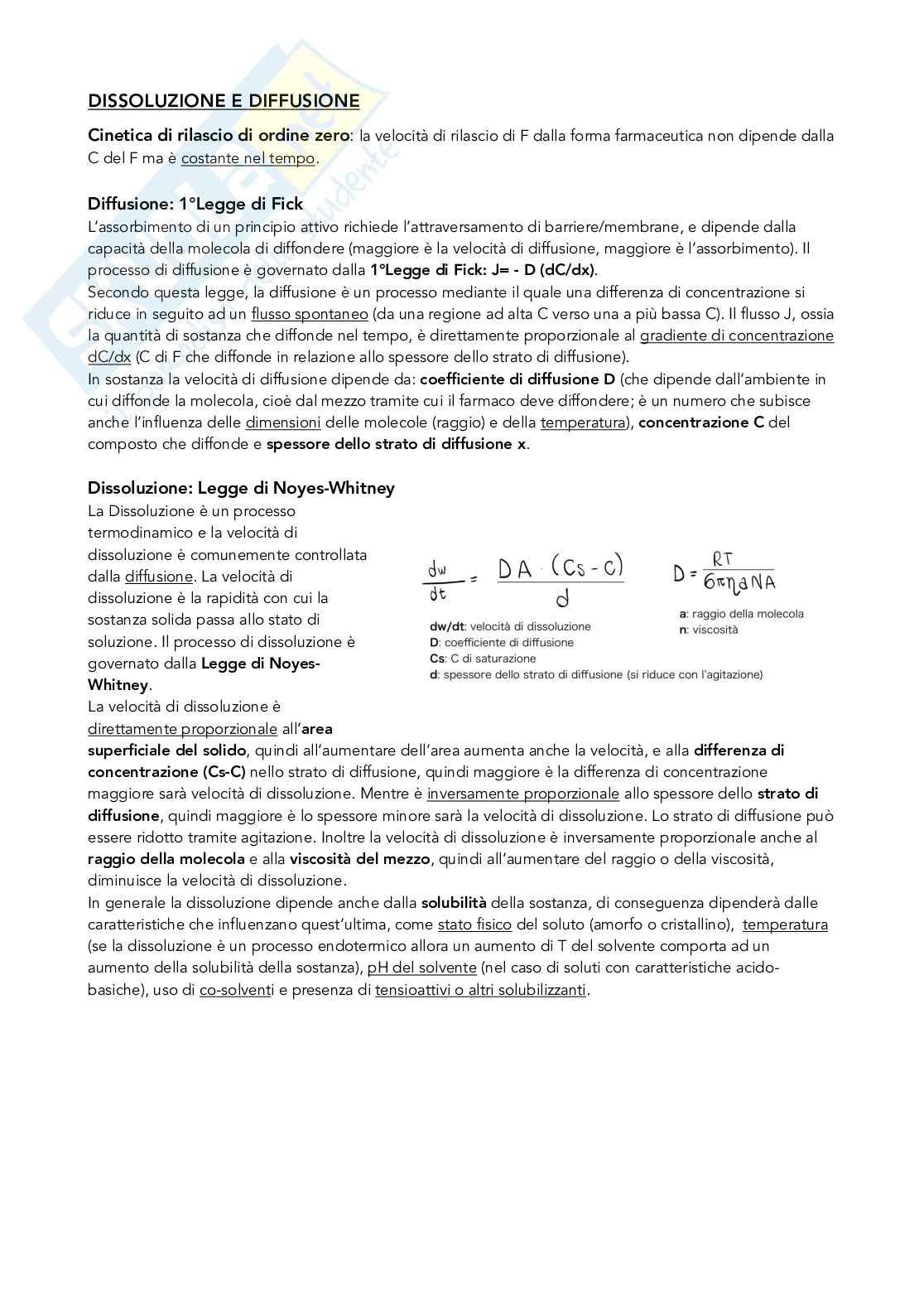 Appunti esame Forme farmaceutiche innovative e dispositivi medici ( breve)  Pag. 1