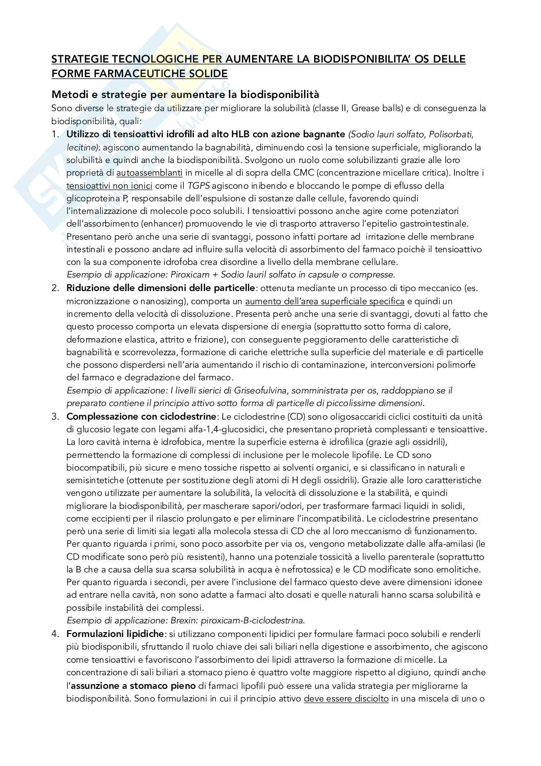 Appunti esame Forme farmaceutiche innovative e dispositivi medici ( breve)  Pag. 2