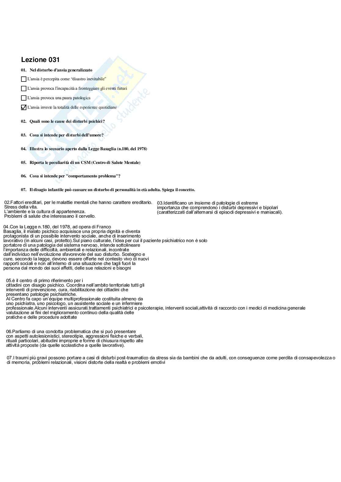 Paniere Completo di Didattica e pedagogia speciale (2026) - Risposte multiple e aperte corrette Pag. 36