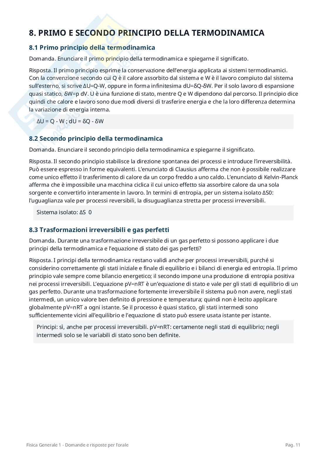 Possibili domande orale Fisica generale 1 Pag. 11