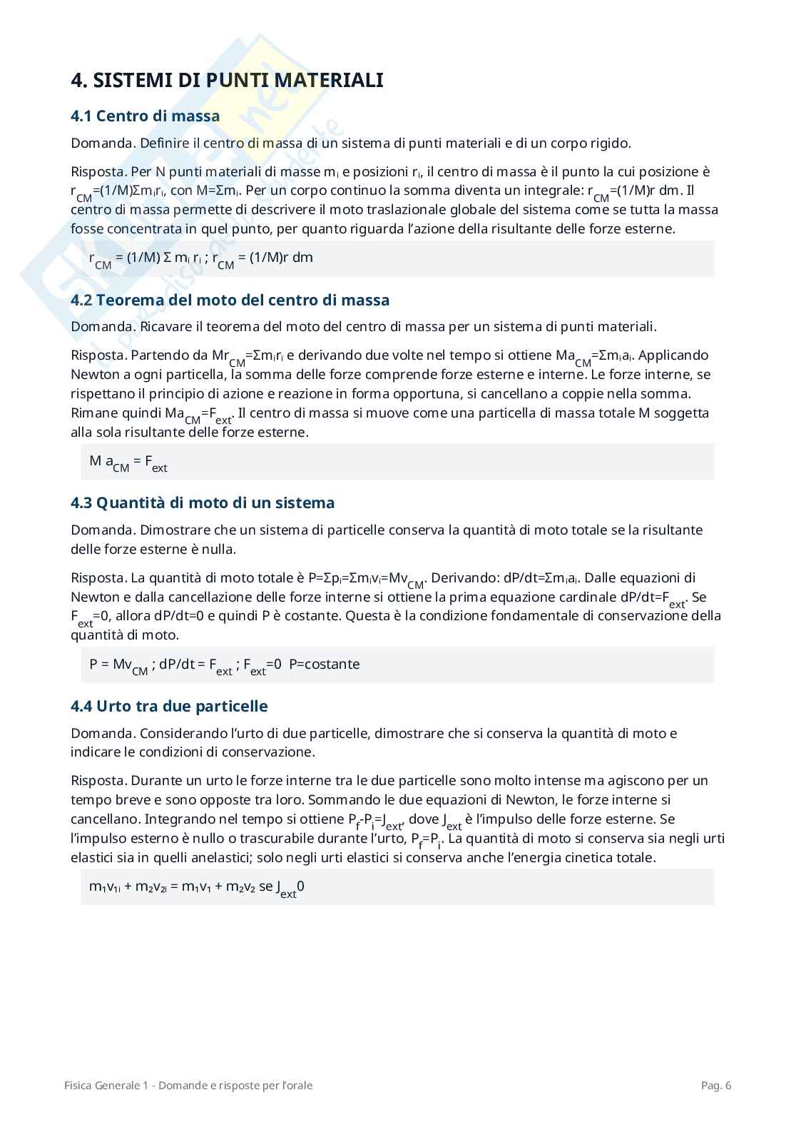 Possibili domande orale Fisica generale 1 Pag. 6