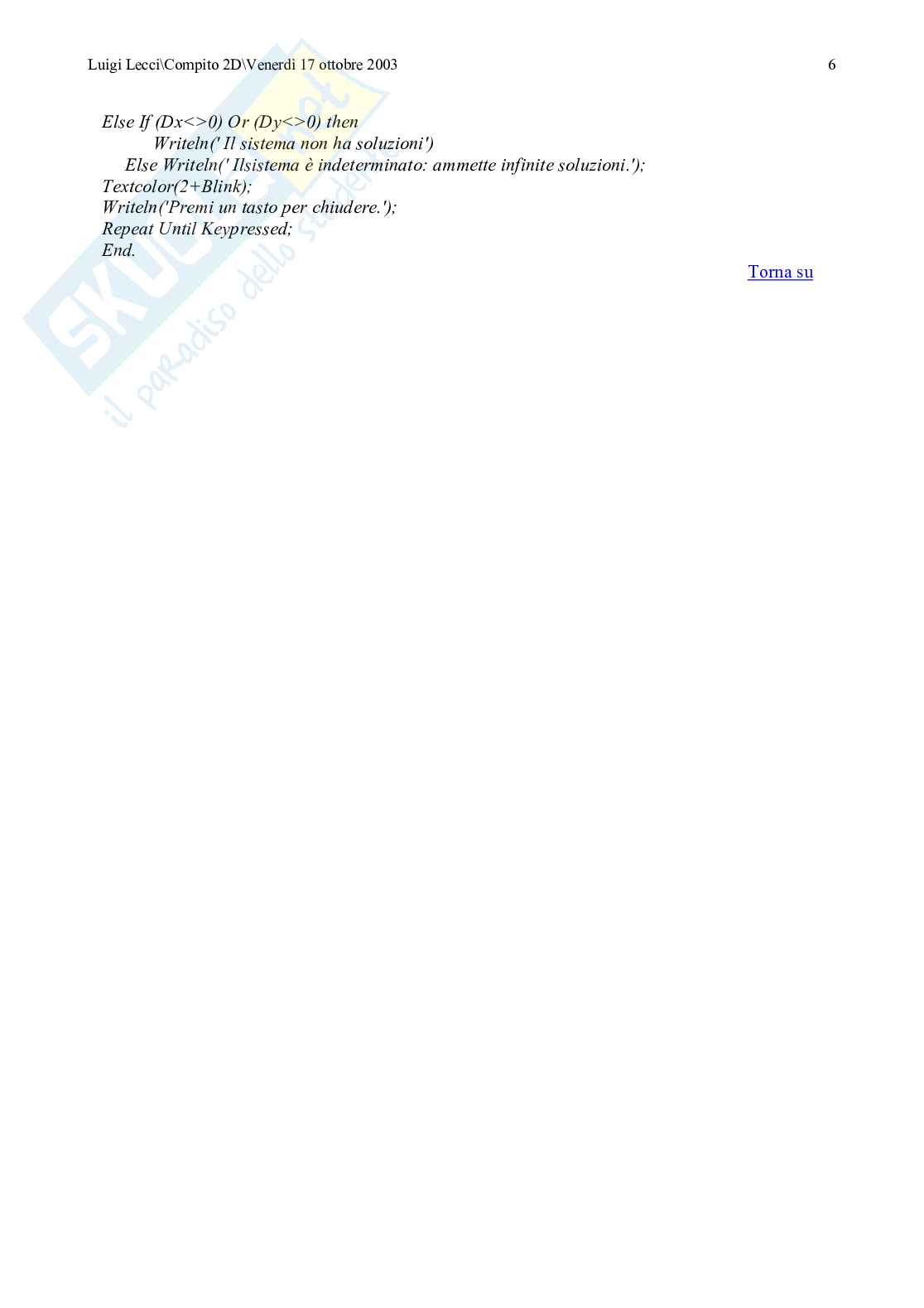 Compito in classe II liceo scientifico Pag. 6