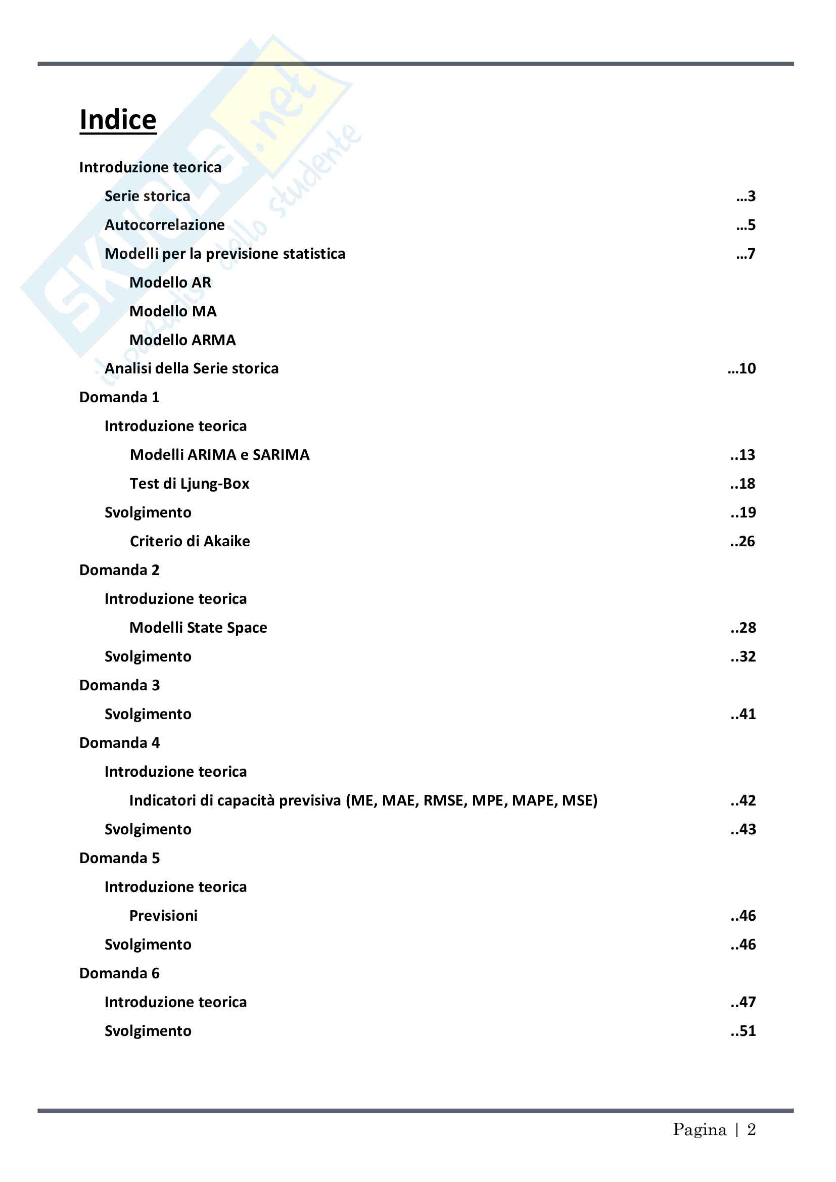 Esame Statistica 2 Pag. 2
