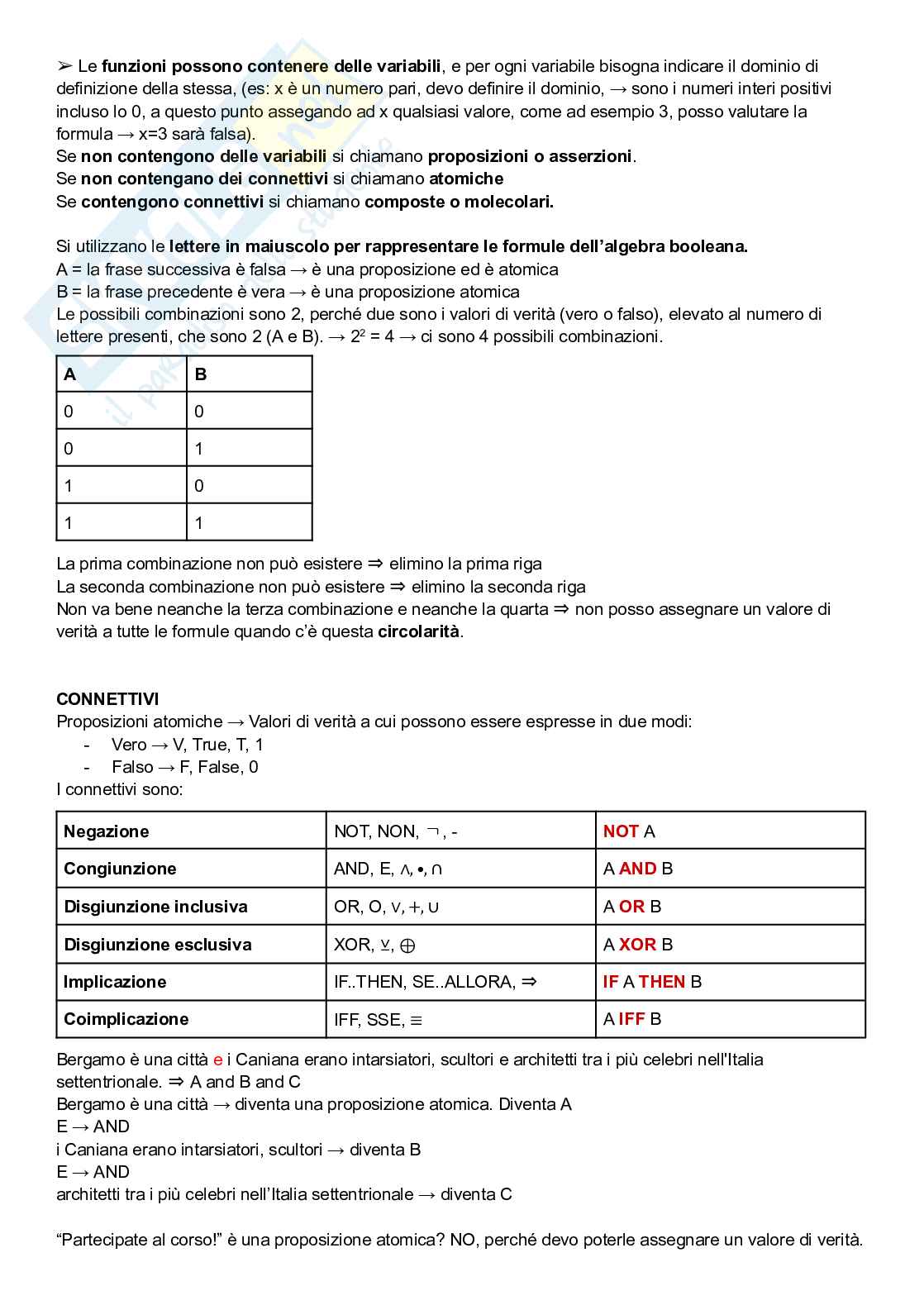 Riassunto esame Informatica, Prof. Leporini Roberto, libro consigliato Laboratorio di informatica: Excel, Vittorio Moriggia, Sebastiano Vitali Pag. 2