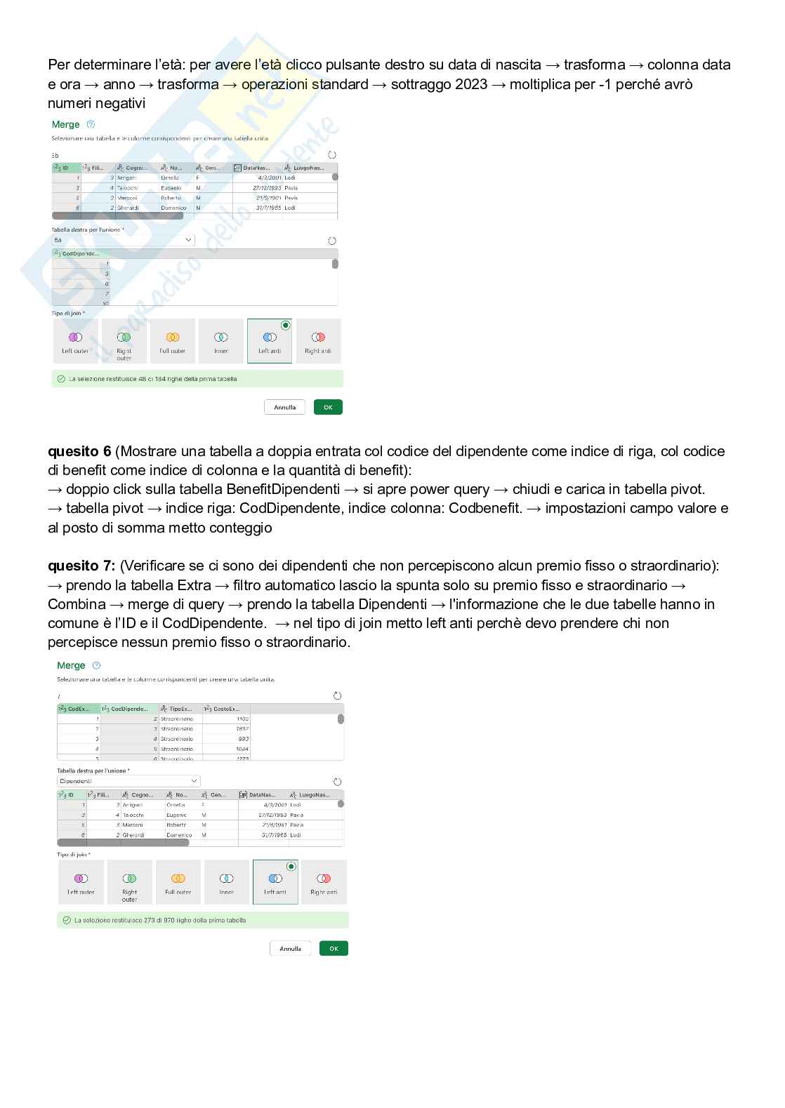 Riassunto esame Informatica, Prof. Leporini Roberto, libro consigliato Laboratorio di informatica: Excel, Vittorio Moriggia, Sebastiano Vitali Pag. 36