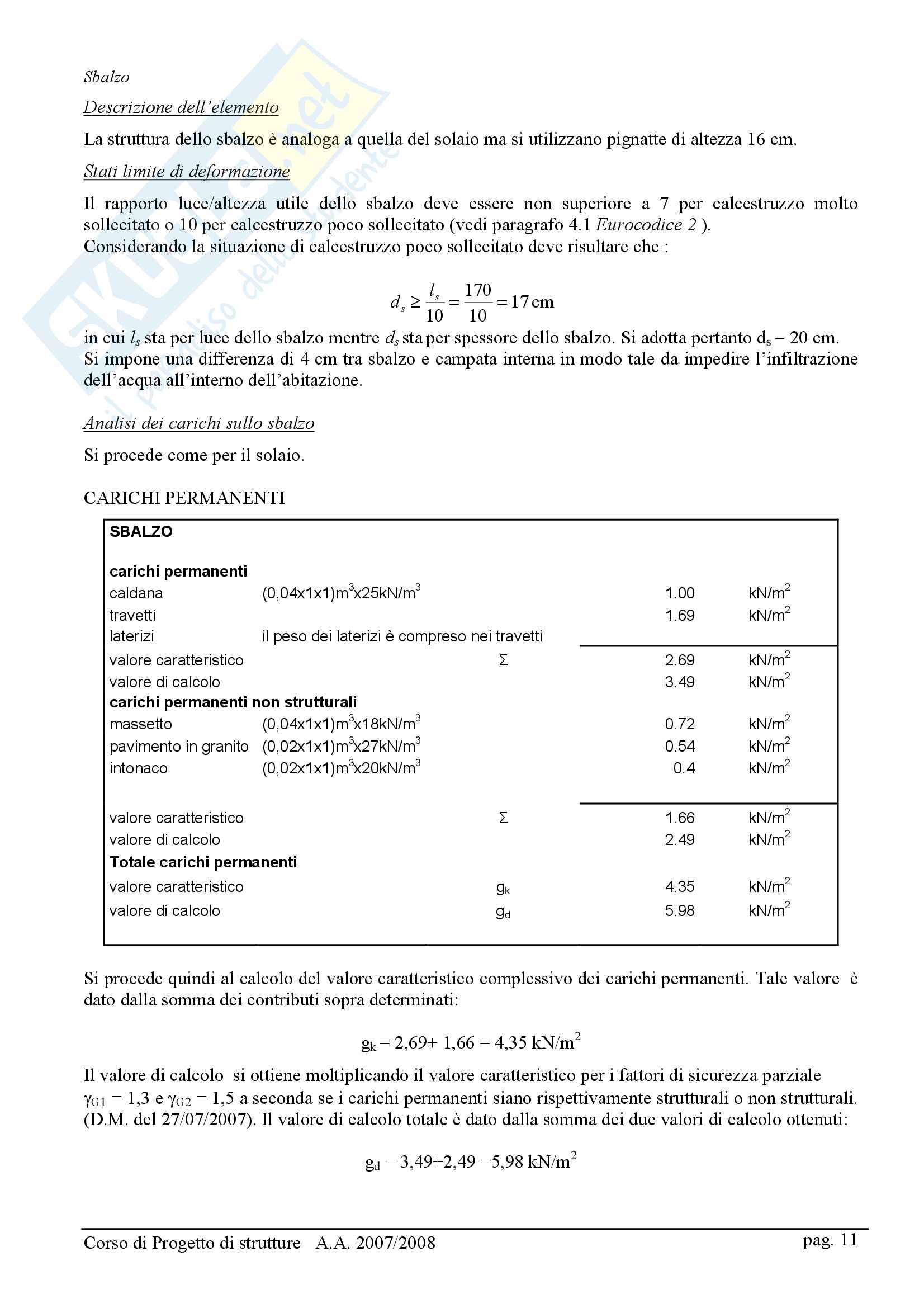 Relazione di Calcolo Strutturale Pag. 11