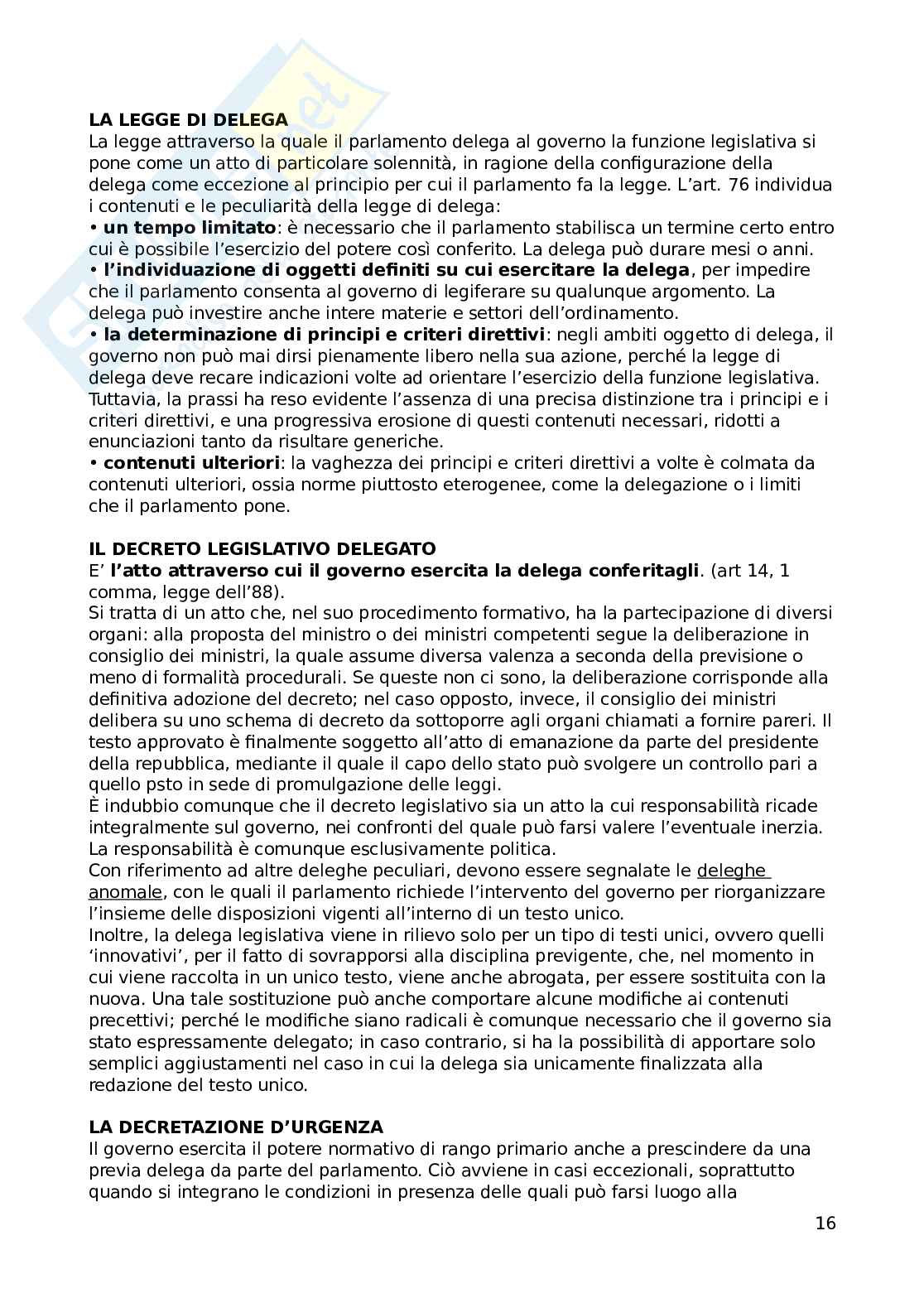 Riassunto esame Diritto costituzionale italiano ed europeo, Prof. Gobbo Maurilio, libro consigliato Manuale di diritto costituzionale italiano ed europeo , Romboli  Pag. 16