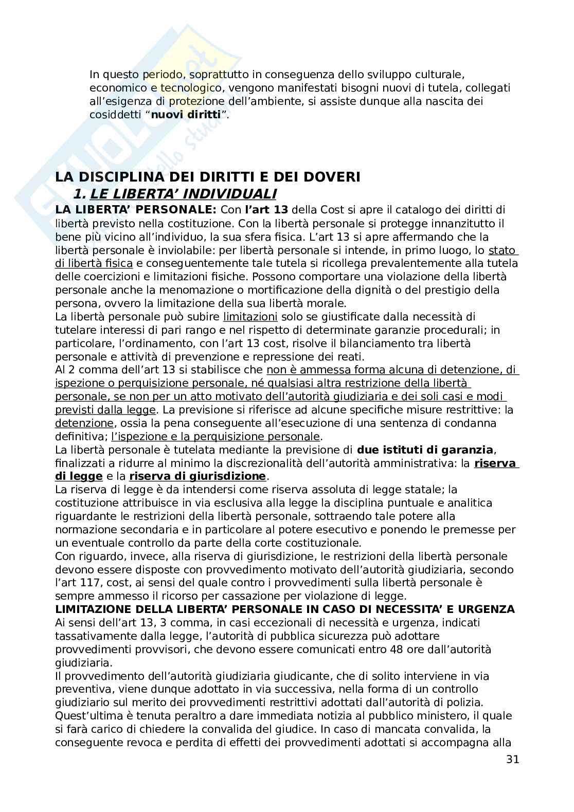 Riassunto esame Diritto costituzionale italiano ed europeo, Prof. Gobbo Maurilio, libro consigliato Manuale di diritto costituzionale italiano ed europeo , Romboli  Pag. 31