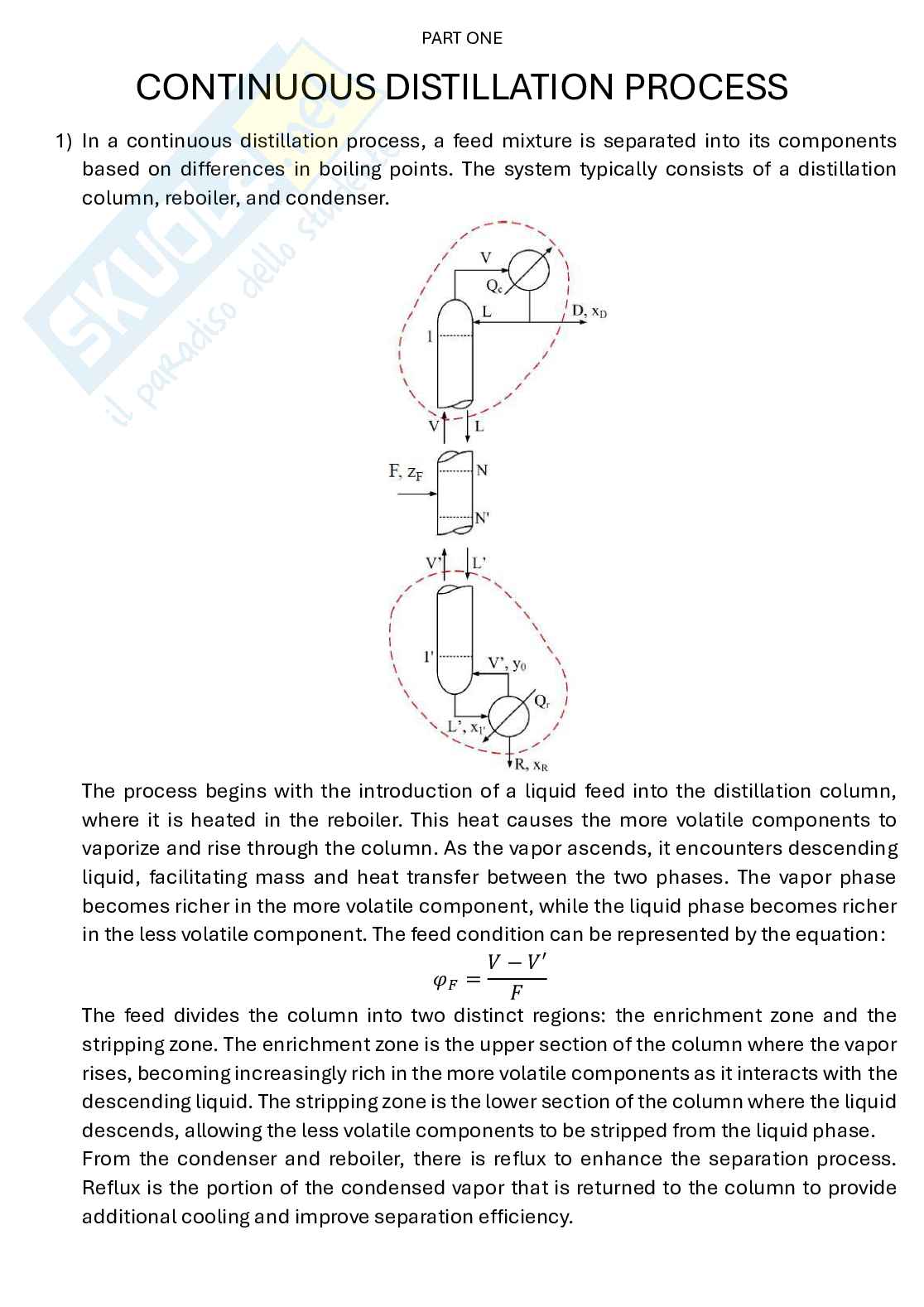 Risposte teoria prima parte Separation unit operations Pag. 1