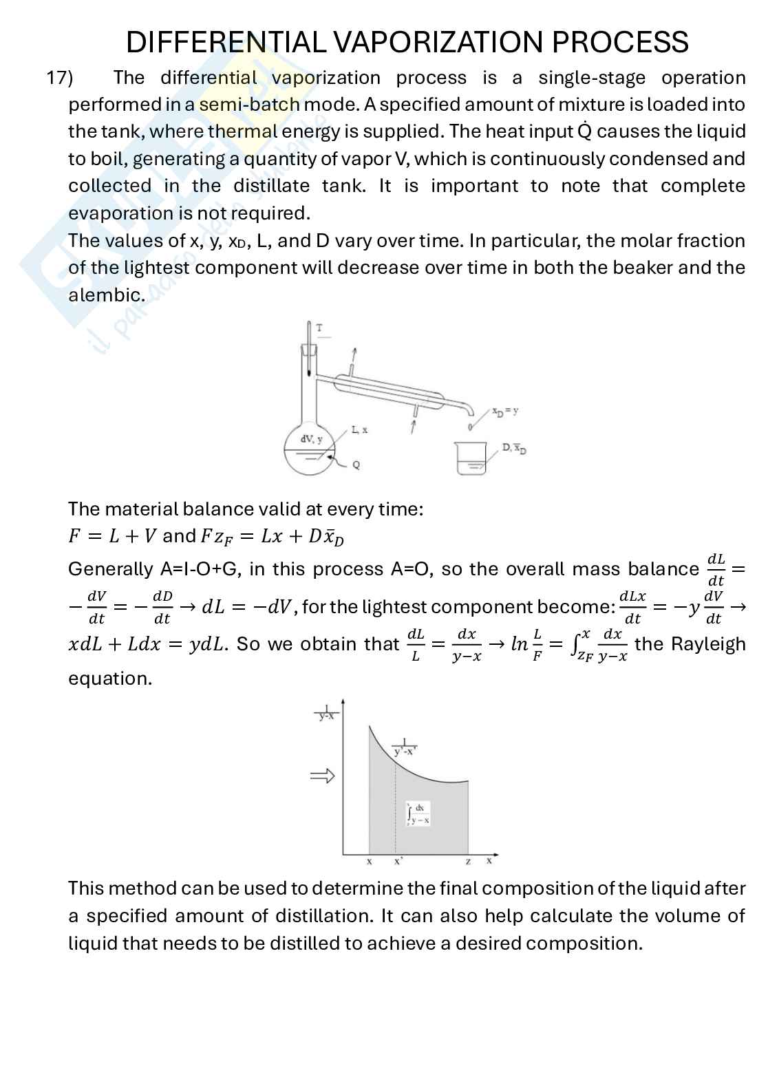 Risposte teoria prima parte Separation unit operations Pag. 31