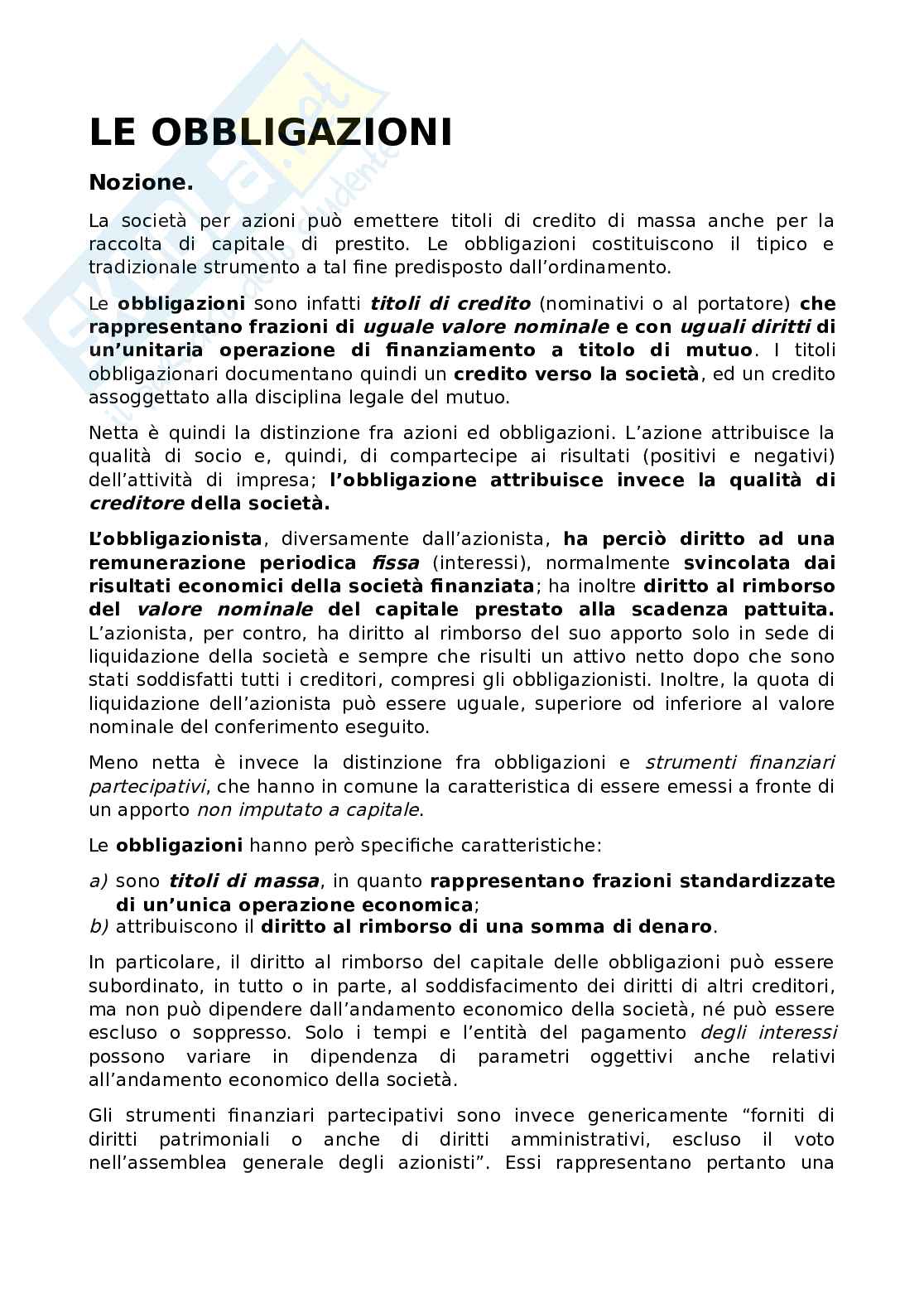 Obbligazioni  Pag. 1