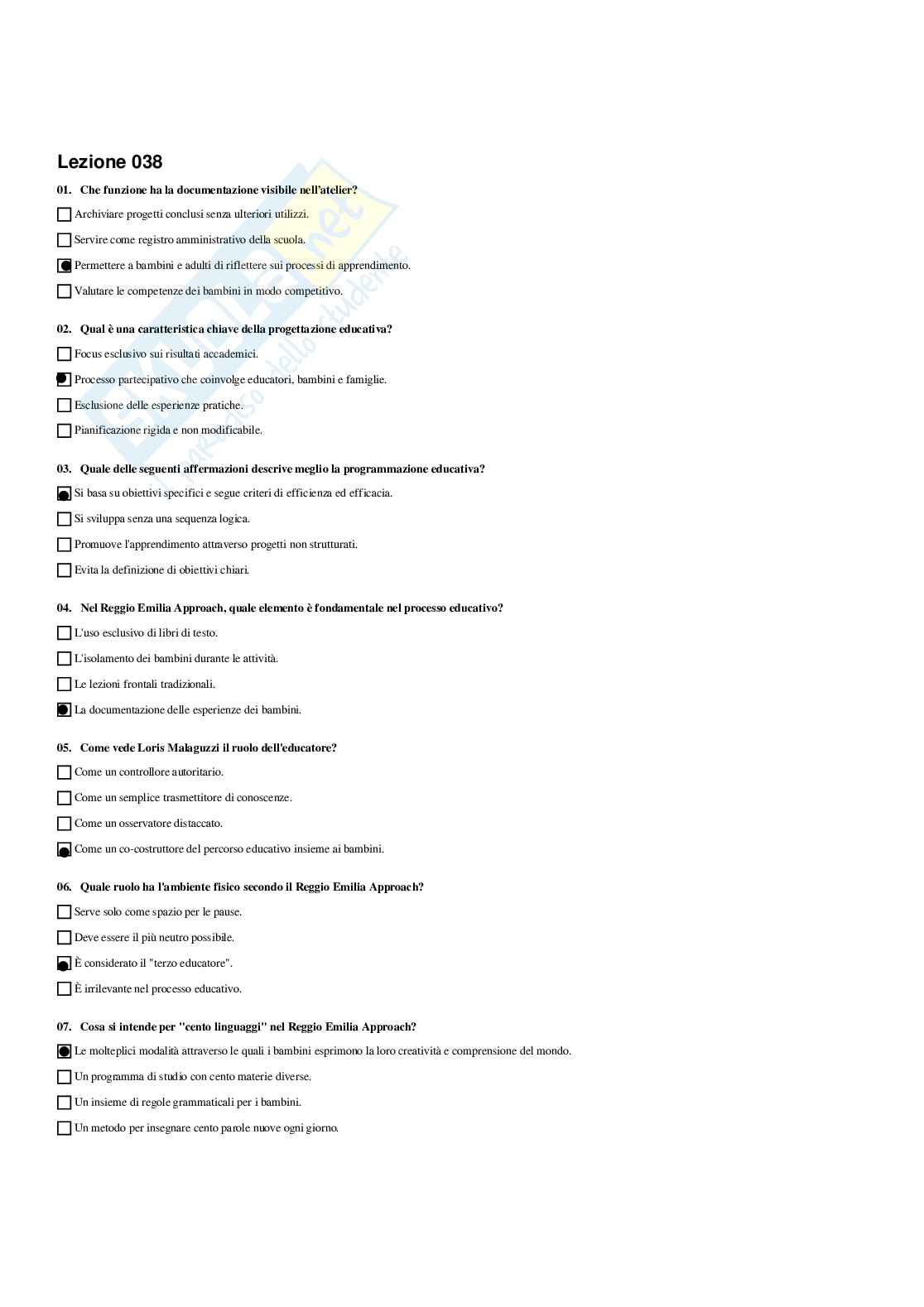 Paniere Linguaggi espressivi nei processi di apprendimento e crescita personale - Risposte multiple - aggiornato (2026) Pag. 51